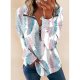 Modern Print Long Sleeve Top