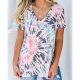 Youthful Tie Dye V-Neck Short Sleeve T-Shirt