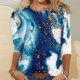 Trendy Round Neck Long Sleeve Printed Tee