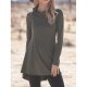 Popular Cowl Neck Plain Brown Top