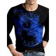 Men's Unisex Tee T shirt Shirt 3D Print Graphic Prints Clock Print Long Sleeve Daily Tops Casual Designer Big and Tall Black