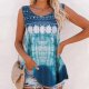 Comfy Print Round Neck Sleeveless Top