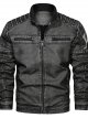 Mens Genuine Leather Biker Jacket Black | Vintage Brown Distressed Lambskin Motorcycle Jackets For Men