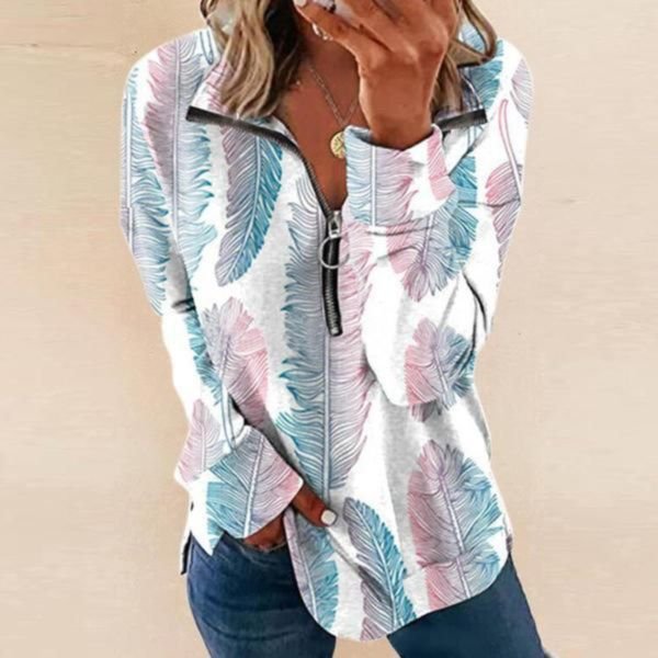 Modern Print Long Sleeve Top