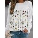 Casual Print Long Sleeve Top