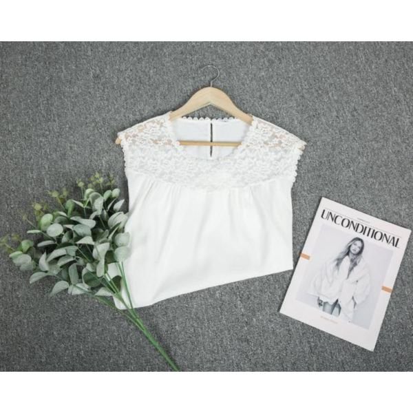 Always Keep Your Promises White Lace Top