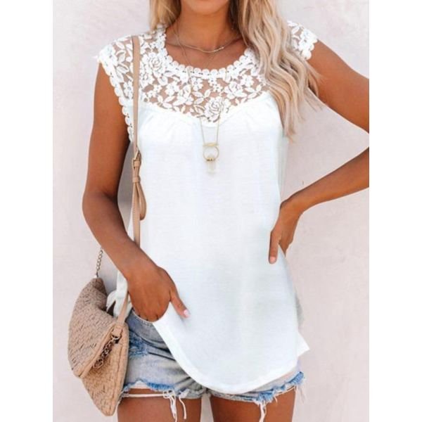 Always Keep Your Promises White Lace Top