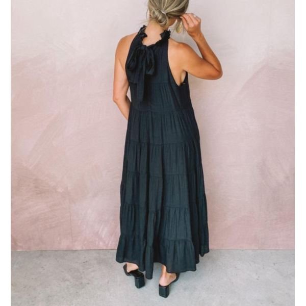 Classy Sleeveless Plain Maxi Dress