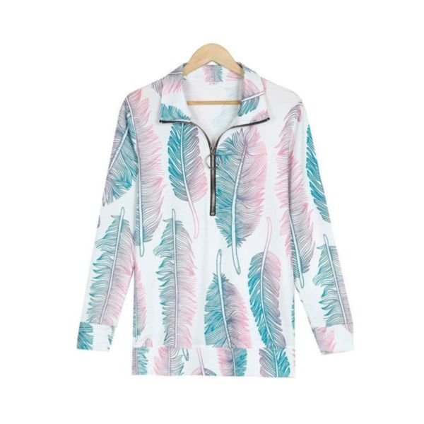 Modern Print Long Sleeve Top