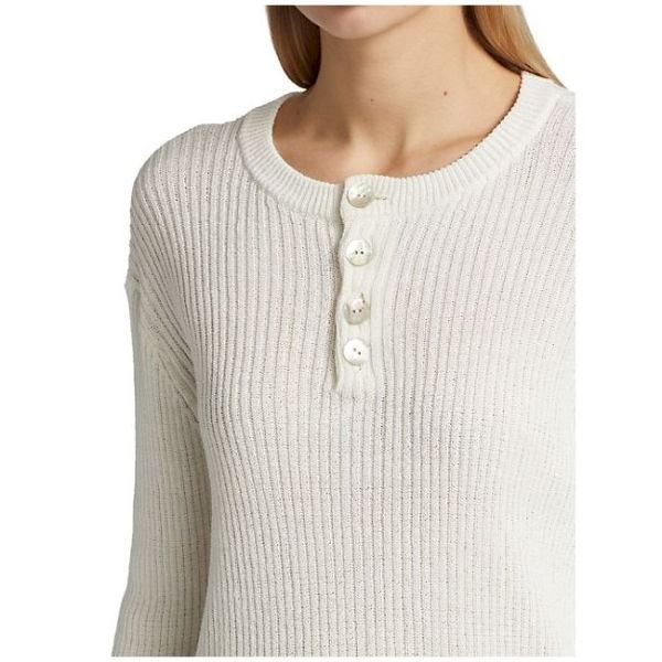 Henley Rib Knit Sweater