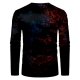 Men's Unisex Tee T shirt Shirt 3D Print Graphic Prints Poker Print Long Sleeve Daily Tops Casual Designer Big and Tall Red