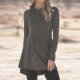 Popular Cowl Neck Plain Brown Top