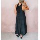 Classy Sleeveless Plain Maxi Dress