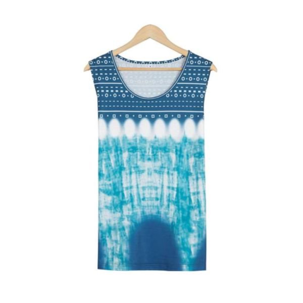 Comfy Print Round Neck Sleeveless Top