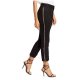 Metallic Fringe Trim Pintuck Pants