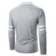 Men's Golf Shirt Striped Solid Colored Long Sleeve Going out Tops Business Gray