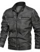 Mens Genuine Leather Biker Jacket Black | Vintage Brown Distressed Lambskin Motorcycle Jackets For Men