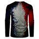 Men's Unisex Tee T shirt Shirt 3D Print Color Block Graphic Prints Print Long Sleeve Daily Tops Casual Designer Big and Tall Red